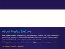 Tablet Screenshot of medexbiocare.com